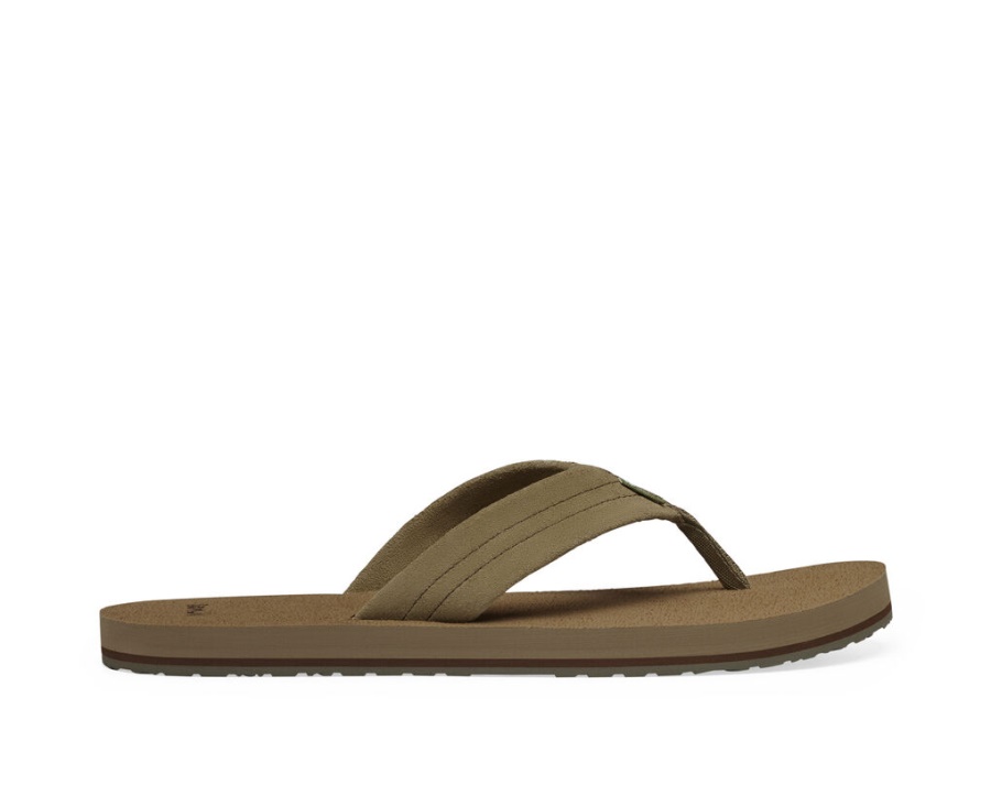 sanuk_beer_cozy_stacker_suede_tan.jpg Sanuk Beer Cozy Stacker Suede Tan - Image 1