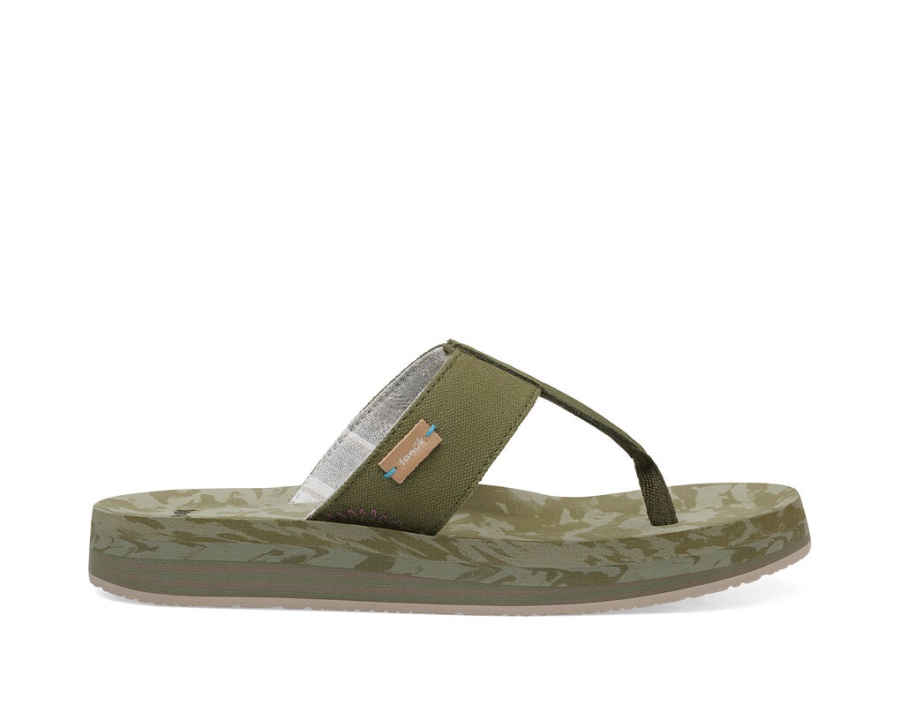 sanuk_islay_st_plus_stripe_dark_olive.jpg Sanuk Islay St Plus Stripe Dark Olive - Image 1